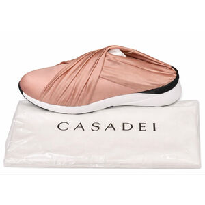Women's CASADEI Rose Gold/Pink White Slip-On Sneakers 5